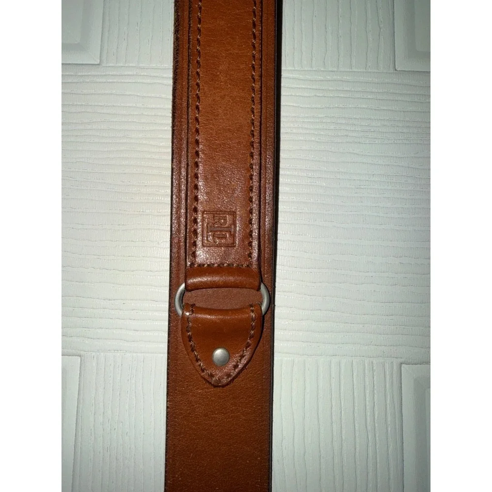 LAUREN Ralph Lauren Leather Belt Featuring A Stirrup-Inspired Design Size 42‎
